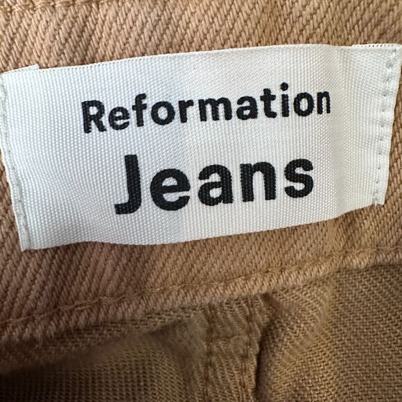 Reformation Jeans Women’s 31 Cotton Butterscotch Brown Wash Straight Leg Denim - Picture 4 of 12